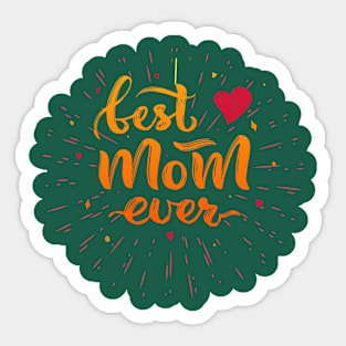 Vintage Best Mom Ever Sticker